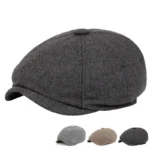 Retro Newsboy Caps Men British Painters Hats Autumn Winter Berets Herringbone Flat Cap Hip Hop Berets - Image 10