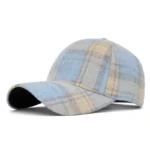 Hats for Men and Women New Classic Plaid Baseball Cap for Autumn and Winter Hard-Brimmed Face-Slimming Duckbill Cap Sun Hat - Image 6