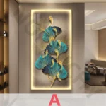 Led Light  Decorate living room dining room  orridor Bedroom staircase Simple Modern Hanging Painting Mural Ginkgo Mural Lamp - Image 10