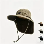 Caps Summer Wide Brim Neck Protection Unisex Bucket Hats Outdoor Visor Quick-drying Panama Sunscreen Tied Fishing Hiking Hat - Image 11