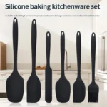 Silicone Kitchenware 6-Piece Set, Cream Scraper, Spatula, Oil Brush, Size Scraper Set Baking Tool, Non-Integrated Hand