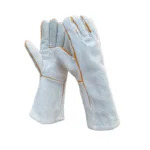 Fire Resistant Gloves Durable,Cowhide Leather Gloves,Long Welding Gloves,Non-Slip,Men's Cowhide Work Gloves