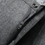 Mens Trousers Business Solid Color Casual Pants Summer Autumn Breathable Straight Pants Elastic Black Grey Loose Formal Pants - Image 5