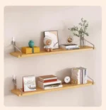 Simple No-Punch Wall Shelf For Books, Decorations, Dolls, Wall Display For Study, Living Room, Hanging Organizers - Image 35