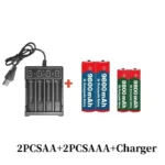 Best 1.5V AA9800mAh+AAA8800mAh+USBcharger 1.5V Rechargeable Nickel Hydrogen Battery, Used for Electronic Toys Camera Batteries - Image 6