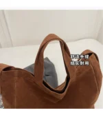 Women's Tote Bags 2025 New Fashion Suede Vintage Large Shoulder Crossbody Bag for Woman Korean Female Student Bookbag Handbags - Image 14