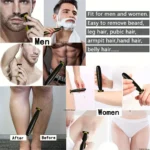Electric Shaver For Men Women USB Rechargeable Shaver Portable Full Body Trimmer T Shaped Blade Razor For Armpit For Washable - Image 7