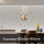 Spain Large Wall Clock Modern Design Metal Luxury Wall Watches Clocks DIY Home Decor Silent Living Room Orologi Da Parete Gift - Image 8