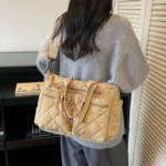 Large capacity Tote Bags for Women Shoulder Side Bag Fashion Space cotton Shopping Bags Multi-pocket Messenger Bag Lady Handbags - Image 35