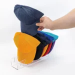 Hat Holder for Baseball Caps Acrylic Hat Organizer for 7 Baseball Caps No Install Hat Rack for Bedroom Closet Dresser - Image 3