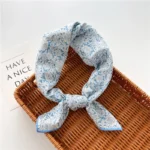Floral Polka Dot Square Scarf Cotton Scarves Headband Headscarf Decoration Women Flower Kerchief Neckerchief Head Wrap Bandanas - Image 27