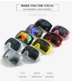Oversized Sunglasses Men Wrap Anti Wind Personal Large Shades Futuristic Fashion Future Shield Uv400 Cycling Motorcycle - Image 16
