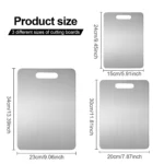 Cutting Board - Stainless Steel Cutting Boards for Kitchen- for cutting Meat, Fruit, Vegetables, Outdoor or Indoor（3pcs）