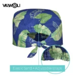 pink Printed Hats Men And Women Work Hat Scrub Cap Gorro Enfermera Quirofano Scrub Cap cotton Scrubs hat nurse accessories - Image 3
