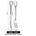 Western Dining Utensils Three-Piece Set Steak Knife Fork Soup Spoon Stainless Steel Cutlery Dishwasher Safe Dinnerware Set - Image 14