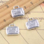 10pcs Charms Travel Bags Pairs London Travel Bags 14x16x4mm Antique Silver Color Making DIY Handmade Tibetan Finding Pendants