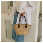 Handmade Women's Shoulder Bag Large Capacity Handbags Bohemian Summer Straw Beach Bag Female Shopper Basket Woven Tote Bags - Image 13