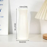 Nordic Vases Pure White Plastic Vases Imitation Ceramic Flower Vases Desktop Flowerpot Wedding Decor Home Ornament - Image 29