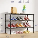Shoe Rack Non-Woven Shoe Rack Shelf, Stackable Shoe Organizer helves for Closet, Entryway, Garage & Corridor, Sturdy & Long - Image 3
