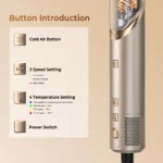 Hair Dryer 8 in 1 Hair Styler Tools Complete Set Salon Brushless Motor 110000rpm Professional Blower Dryerr With Comb - Image 11
