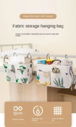Portable  Hanging Organizers Baby Care Essentials Crib Storage Cradle Baby Crib Organizer Diaper Bag Linen Baby Bed Accessories - Image 13