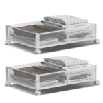 Foldable Under Bed Storage Container with Wheels Multifunctional Home Dorm Toys Clothes Books Shoes Storage Bins Visible - Image 8