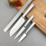 5 Piece Stainless Steel Kitchen Knife Set, Ergonomic Hollow Handle Design, Household Chef Knife for Chopping Carving Slicing - Image 3