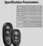 Wireless Camera Shutter Release Remote Control Work For Fujifilm GFX100SII X-T30III X100VI X-H2S X-T5 X-A7 X-E2 XF10 X30 X-Pro3 - Image 17