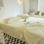 Bed Sheets Plaid Non-slip Comfortable Washed Twin Queen Full Size Nordic Style Universal Bedspread Simple Durable Antibacterial - Image 13