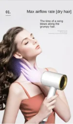 Professional hair salon hair dryer, featuring high-speed drying and ion heating functions. An essential item for travel. - Image 9