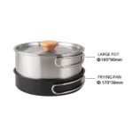 Camping Cookware Set Outdoor Picnic Cookware Kit Stainless Steel Pot Frying Pan Kettle Set Travel Cooking Accessory - Image 12