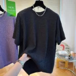Summer Men T-Shirts Casual Lazy Breathable Quick Drying Short Sleeves Cool Fashion Loose Korean Outdoor High Street Top - Image 3