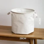 Foldable Fabric Laundry Basket Home Use Dirty Clothes Hamper Toy Storage Basket Wash Tub Bedroom Utility Storage Basket - Image 14