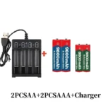NEW 1.5V AA9800mAh+AAA8800mAh+USBcharger 1.5V, Rechargeable Nickel Hydrogen Battery, Used for Electronic Toys,  Camera Batteries - Image 7