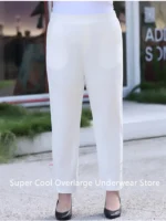 Office Formal Plus Size Pants For Women 7XL 6XL 5XL 4XL White Straight Girls High Waisted Lady Black Work Spring Summer Trousers - Image 25