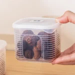 Food Storage Container 6 Grids Vegetable Fruit Fresh-keeping Box with Lid for Refrigerator Kitchen Spice Seasoning Storage Jar - Image 5