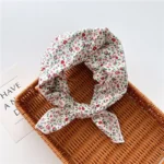Floral Polka Dot Square Scarf Cotton Scarves Headband Headscarf Decoration Women Flower Kerchief Neckerchief Head Wrap Bandanas - Image 44
