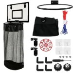 Laundry Basket with Basketball Hoop And Zipper Bottom Breathable Mesh Storage Bag Hanging Organizer for Dirty Clothes - Image 10