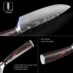 Kitchen Knife 6PCS Set Stainless Steel,Includes Chef's Knife, Bread, Boning Knife,Fruit Knife, with Stainless Steel Knife Holder - Image 3