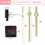 Wall Clock Movement Mechanism Clock Hands Long Shaft Silent Quartz Movement Clockwork Table DIY Watches Repair Tools - Image 46