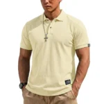 Summer Men's T-shirts Short Sleeve Loose Polo Shirts Casual Hikking Shirt Lightweight T Shirt for Work Athletic Clothes of Man - Image 4