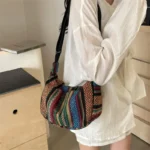 Crossbody Bags Tribal Style Shoulder Bag, Foldable Crossbody Striped Pattern, Flag Theme Hand Washable Edge Painted Lining - Image 16