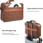 Travel Messenger Briefcase Crossbody Bag Business 16in Laptop Bags Outdoor Hiking Single Shoulder Backpack PU Weekend Handbag - Image 5
