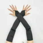 Ladies' Gloves, Long Hook-Finger Tinted Gloves, Ball Gloves, Bride's Wedding Dress Gloves, Sun-Protective Fashion Gloves C101 - Image 2
