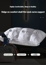 Comfortable Pillows for Sleeping 5-star Hotel Pillow Three-dimensional Soft Bilateral Washed Solid Color Pillow Sleeping Pillows - Image 13