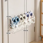Behind the Door Shoe Rack Household Multi Layer Shoe Storage Wonder at the Door Wall Mounted Simple Small Narrow Shoe Rack - Image 6