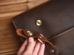 NASVA Genuine Leather Men's Briefcase Retro Handbag Shoulder Laptop Bags Office Bags Document Bags - Image 12