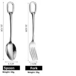 Western Dining Utensils Three-Piece Set Steak Knife Fork Soup Spoon Stainless Steel Cutlery Dishwasher Safe Dinnerware Set - Image 23