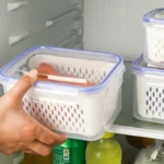 Food Storage Boxes Double-layer Refrigerator Food Fresh Sealed Box Vegetable Fruit Box Drain Basket Container Kitchen Organizer - Image 16