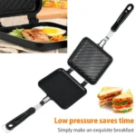 Frying Pan Sandwich Pan Mold Non-stick Double-sided Frying Pan Household Breakfast Egg Pan Waffle Sandwich Maker - Image 2